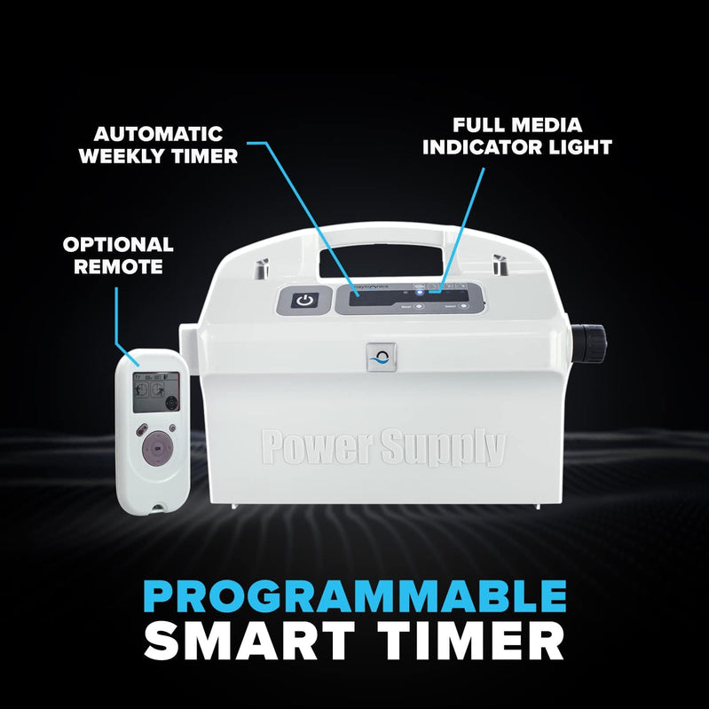 Robotic Pool Cleaner (2024 Model) with Multimedia, Oversized Leaf Bag, Standard & Ultrafine Filters, Weekly Timer, Waterline Cleaning & More — for In-ground Swimming Pools up to 50ft