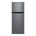 Galanz 4.6. Cu ft Two Door Mini Refrigerator with Freezer, Stainless Steel