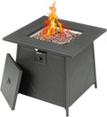 Four Seasons Patio Dual Heat 50,000 BTU Square Gas Fire Pit