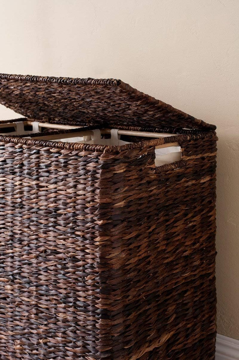 Extra large split gift basket with lining