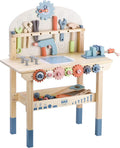 Children's tool table toys game workbench wooden tool table workshop workbench with tool set wooden construction workbench toys