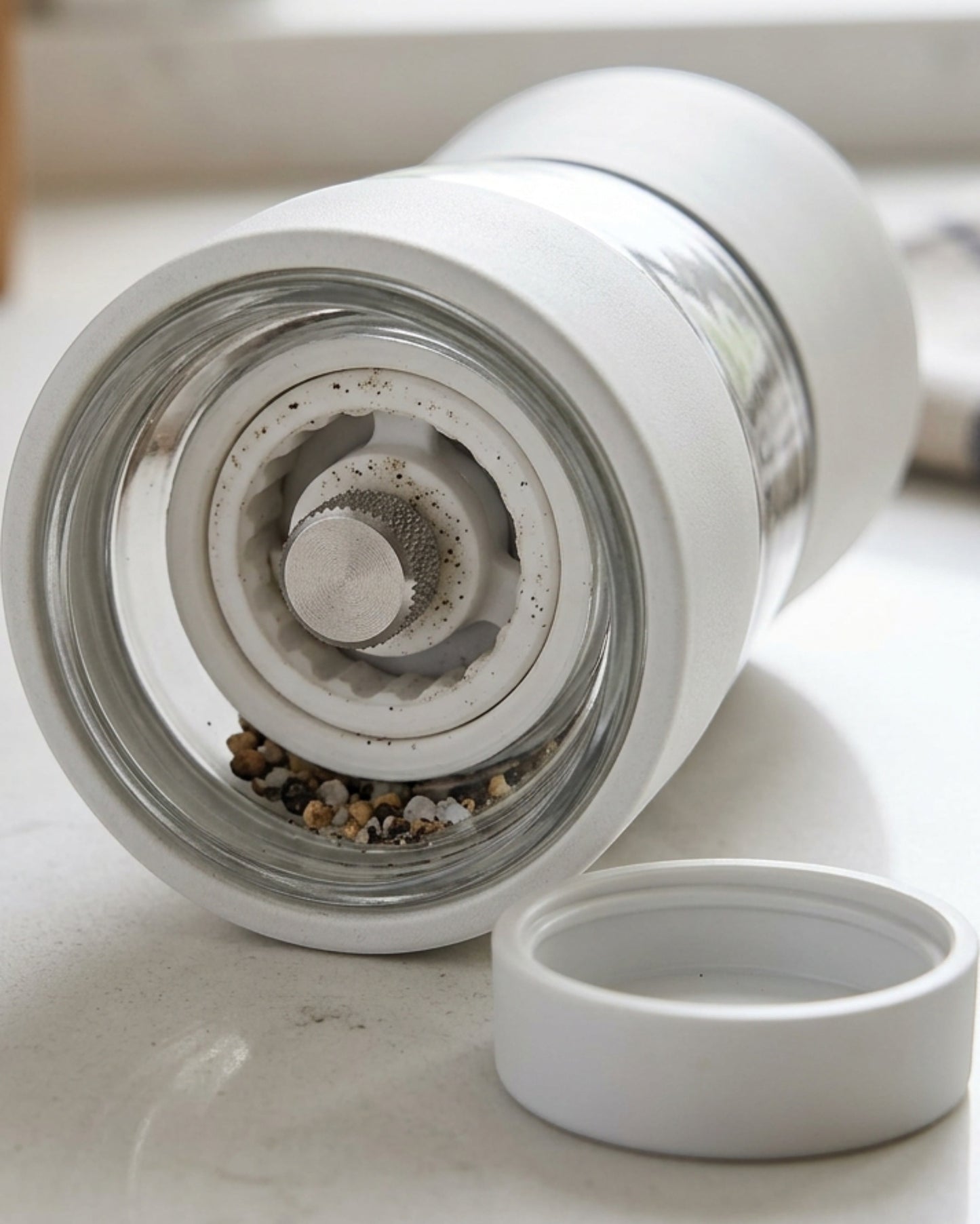 Ympxg Manual Ceramic Core Spice Grinder Set White 8 in
