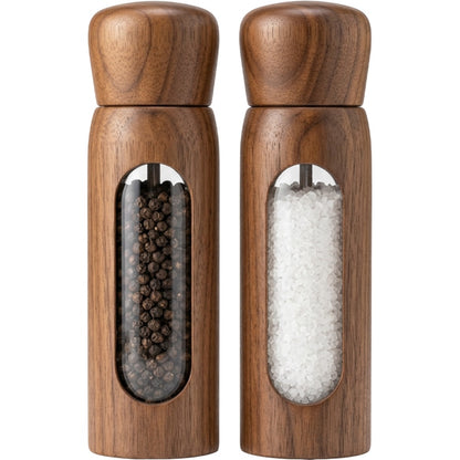 Ympxg Manual Pepper Salt Grinder Set Walnut 7.5 in Pair