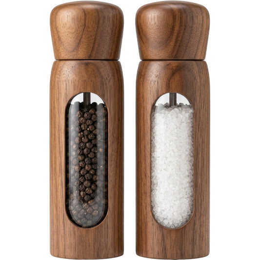 Ympxg Manual Pepper Salt Grinder Set Walnut 7.5 in Pair