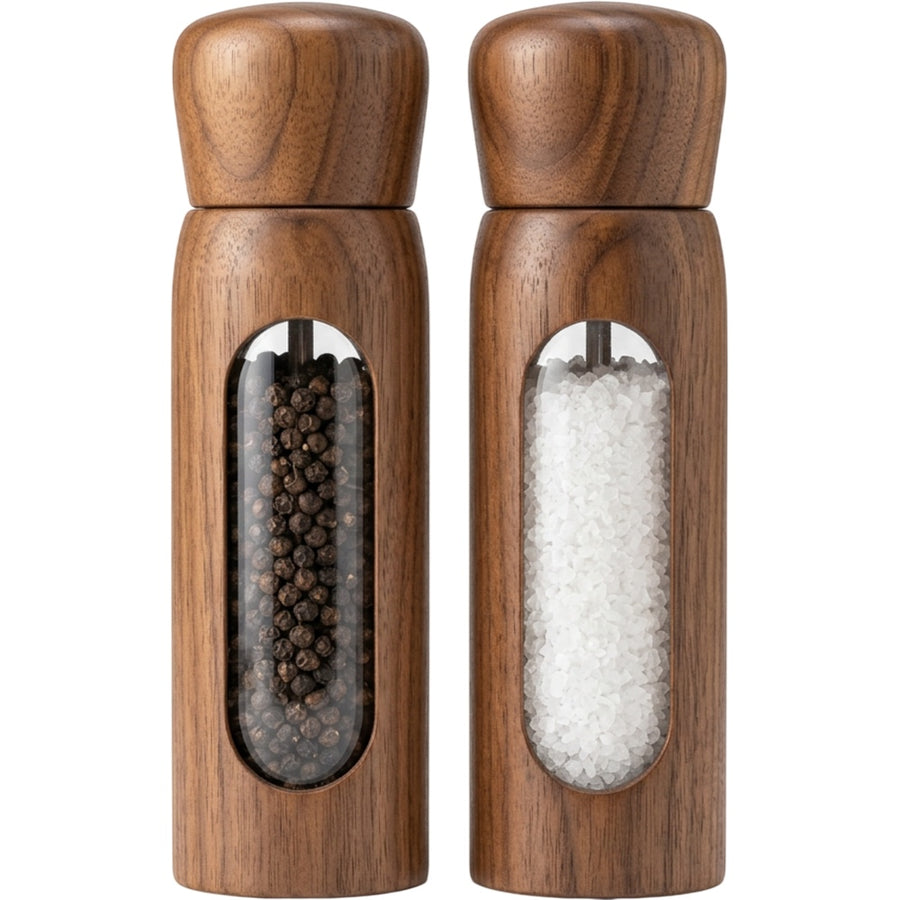 Ympxg Manual Pepper Salt Grinder Set Walnut 7.5 in Pair